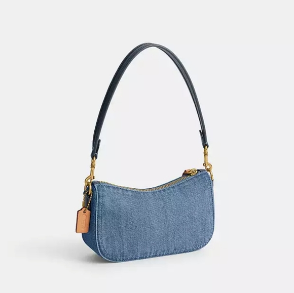 NWT❤️ Coach Swinger 20 Denim B4/Indigo CR553 Shoulder Bag - Picture 2 of 7